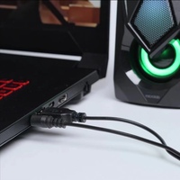 Cool Mini USB Alimenté Coloré RVB Home Cinéma Karaoké HiFi Stéréo 2.0 Canaux Filaire Ordinateur Gaming Haut-Parleur pour TV Ordinateur Portable