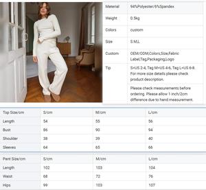 QINSI Women's <strong>Fluffy</strong> Pajama <strong>Set</strong> Plain Two Piece Long Sleeve Warm Winter Nightwear 2 Pcs Velvet Lapel Women's Sleepwear - Product Image 6