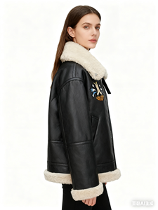 <span class=keywords><strong>Blouson</strong></span> <span class=keywords><strong>aviateur</strong></span> <span class=keywords><strong>en</strong></span> <span class=keywords><strong>cuir</strong></span> et laine personnalisable <span class=keywords><strong>pour</strong></span> <span class=keywords><strong>femme</strong></span> - Style vintage, entièrement doublé <span class=keywords><strong>en</strong></span> peau de mouton, Nouveauté - Product Image 5