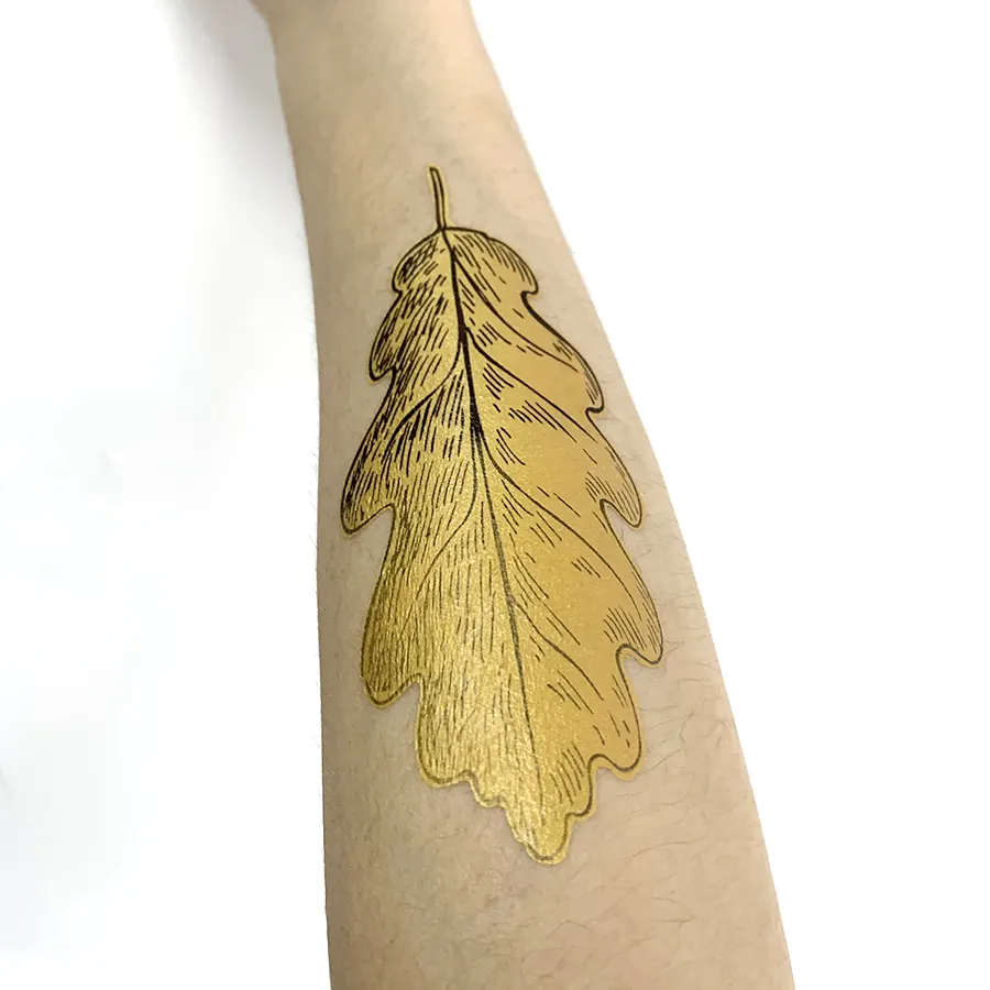 Nuovo Design in oro di tipo A4 formato carta per tatuaggio temporanea carta da te in metallo dorato stampabile per stampante Laser a getto d'inchiostro compatibile