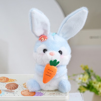 Porte-clés Kawaii Mignon en Peluche, Charm Lapin Carotte Moelleux, Jouet Animal en Peluche 3D, Pendentif de Sac à Main Lapin, Accessoires de Poupée, Porte-clés en Fourrure
