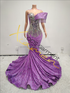 Ocstrade High Quality Handmade Womens Big Ass Tight Evening Dress Rhinestone Applique Custom Long Train Orange <strong>Prom</strong> Dresses 2025 - Product Image 6