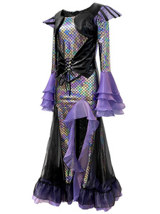 Disfraz <span class=keywords><strong>de</strong></span> Sirena Oscura para <span class=keywords><strong>Mujer</strong></span>, para <span class=keywords><strong>Halloween</strong></span>, Maquillaje, Baile, Cosplay, Vestido Largo, Disfraz <span class=keywords><strong>de</strong></span> Poliéster para Adultos - Product Image 5
