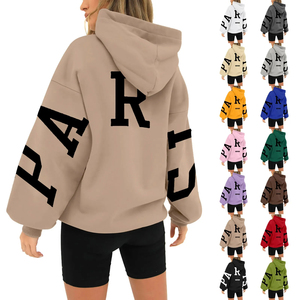 Felpe con Cappuccio Oversize da <span class=keywords><strong>Donna</strong></span> con Spalle Cadenti di Alta Qualità, Maglioni in Pile Personalizzati per <span class=keywords><strong>Donna</strong></span>, Produttori di <span class=keywords><strong>Abbigliamento</strong></span> Streetwear - Product Image 1