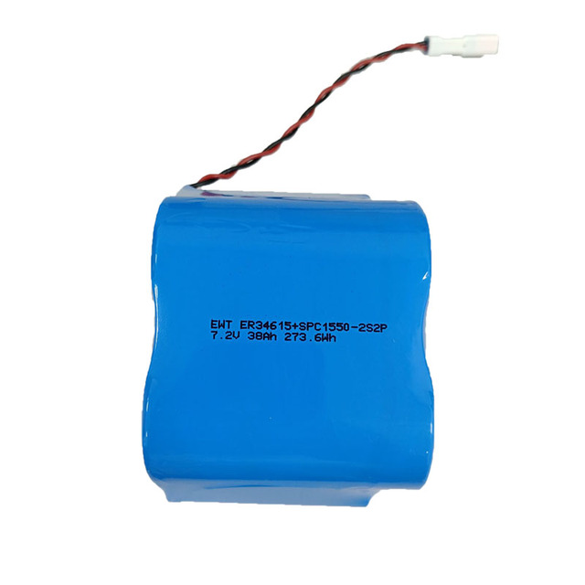 Lithium SOCl2 Battery Pack ER34615 2S2P 7.2V 38Ah High Energy Density Remote Control CE Certified Super Capacitor SPC1550 X2