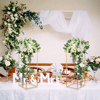 4 tailles fer amovible métal or fleurs de mariage supports de Table décorations Vase centres de Table de mariage décorations de scène
