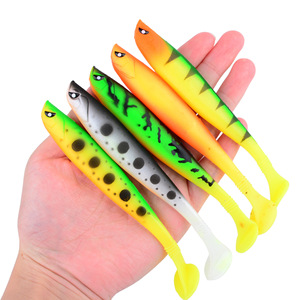 TOPIND Spot 12cm 9g T-tail Appât artificiel souple <span class=keywords><strong>en</strong></span> acier inoxydable pour la pêche <span class=keywords><strong>en</strong></span> <span class=keywords><strong>mer</strong></span>, appât à l'huile <span class=keywords><strong>de</strong></span> crevettes Luya, hameçons pour poissons d'eau salée - Product Image 4