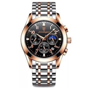 POEDAGAR da <span class=keywords><strong>uomo</strong></span> guarda orologi al quarzo di lusso con cinturino in <span class=keywords><strong>acciaio</strong></span> inossidabile cronografo sportivo orologio da polso da <span class=keywords><strong>uomo</strong></span> luminoso impermeabile - Product Image 6