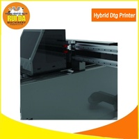 Machine d'impression DTG hybride ovale DGRUIDA et machine d'impression sérigraphique 1 couleur à 8 têtes