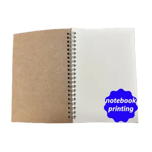 Custom Notebook Manufacturer OEM Kraft Paper Notebook A5 A6 Printing Wire-o Binding Blank Note Book Printing