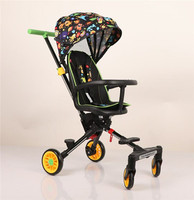 Conception Simple Enfant Poussette multi-fonction Facile Magique Pliant 4 Roues Vélo Enfants Walker Curseur Pas Cher 3 En 1 Bébé Poussette