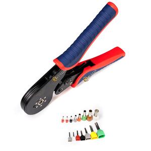 <span class=keywords><strong>Pince</strong></span> <span class=keywords><strong>à</strong></span> <span class=keywords><strong>sertir</strong></span> manuelle auto-réglable <span class=keywords><strong>à</strong></span> 6 côtés pour borne tubulaire HSC8 16-6 fils pour 0.08-16mm2 30-5AWG - Product Image 1