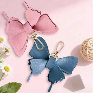 Llavero de mariposa, colgador de cuero ligero y fresco para bolso, llavero para coche, colgador de llaves - Product Image 5