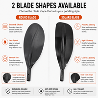 Pagaie de kayak en alliage d'aluminium en deux parties, double lame, légère, personnalisable en couleur et longueur (71 po/180 cm, 102 po/260 cm)