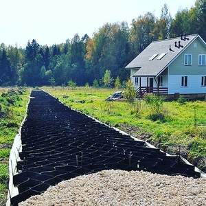 Géocell HDPE <span class=keywords><strong>stabilisateur</strong></span> de <span class=keywords><strong>gravier</strong></span> 50 mm pour allées agricoles extérieures, chemins et routes, murs de soutènement - Prix fabricant - Product Image 1