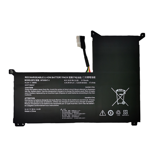 Wholesale NP50BAT-4 49Wh Laptop Battery Replacement for Thunderobot 911M TR HJK Machenike F117-7 Notebook Battery