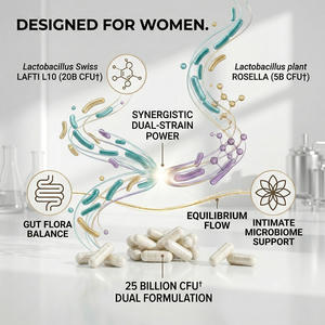 Probiotique pour la santé des femmes Lactobacillus pour LAFTI L10 ROSELL 25 milliards d'UFC en total Capsules molles pour adultes Sans gluten 500 mg - Product Image 2