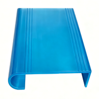 Profilé d'escalier en PRF (Plastique Renforcé de Fibres) pultrudé à angle arrondi, couleur personnalisée, pour passerelle industrielle, protection antidérapante SN01
