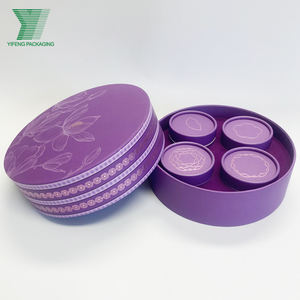 Venta al por mayor redondo grande pastel galleta caja de lata de lujo Luna pastel caja de embalaje para China Festival del Medio Otoño postre Mooncake - Product Image 6