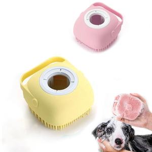 Private Label <b>Body</b> Brush Shower <b>Scrubber</b> with Shower Gel Dispenser Function Soft <b>Silicone</b> Bath Massage <b>Body</b> Brush - Product Image 1