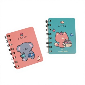 Cartoon Bear Spiral Binding Hardcover <b>Mini</b> <b>Notebook</b> Student Stationery Kawaii Notes 105x80mm Gift - Product Image 3