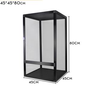 Klasik Tarz Çevre Dostu Alüminyum Tel Örgülü Sürüngen Yetiştirme Kafesi, Kare Plastik Tepsili ve Tel Çerçeveli Kutu Boyutları - Product Image 3