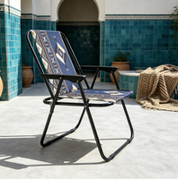 Chaises pliantes de camping en métal personnalisées, légères et portables pour les pique-niques au parc et les aventures en plein air, Sillas De Playa