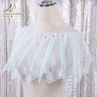 Accessoires de vêtement d'appliques de couture Diy Net Lace Boder Sequins Butterfly Embroidery Lace Trim