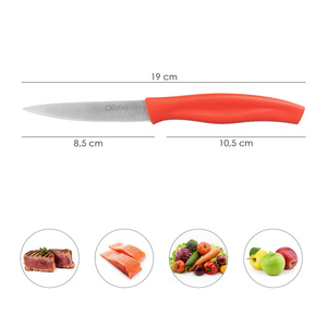 Coltello da cucina Nuuk, lama in acciaio inossidabile, 9 cm, rosso (1 unità) - Product Image 3