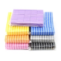 Mini bloc de lime à ongles carré, 100/180 pièces, Double face, éponge, blocs de ponçage, pour fabrication de manucure