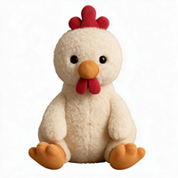 Peluche de poulet réaliste douce et moelleuse personnalisée, jouet en peluche écologique pour enfants, cadeau d'anniversaire ou de Pâques