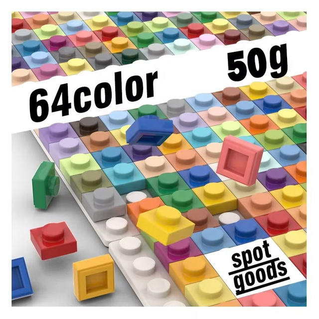 1 Bag=50g/300pcs NO.3024 ABS Plastic 8mm X 8mm Educational Model Toy Building Brick Block Set for Kids