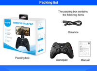 Control Inalámbrico 2.4G para P4 con Doble Motor de Vibración, Batería de 450mAh, Diseño Delgado para PC, Android, Lite, Smart TV y Videojuegos