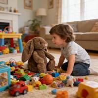   Peluche Lapin Hoppleston Luxe, Jouets en Peluche de Haute Qualité, Poupées Lapin Douces, Parfaites pour un Cadeau d'Anniversaire