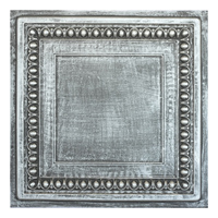 Plafonds carrés en PVC imitation étain 2x2 pieds, panneaux de plafond gaufrés, ignifuges, étanches, pour hôtels et bars, livraison incluse