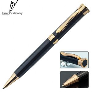 Bolígrafo de Metal de Lujo con Logotipo Personalizado, Acabado en Negro Metálico y Detalles en Oro Rosa - Product Image 5