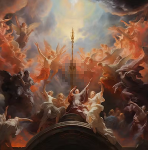 Papel pintado autoadhesivo <span class=keywords><strong>de</strong></span> estilo europeo The Heavenly Kingdom Odes to the Renaissance Murals - Product Image 4
