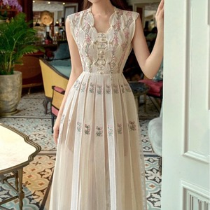 Shop Our 2024 Early Spring Vietnam Floral Embroidery Dress