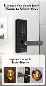 WiFi-Connected <b>Smart</b> Deadbolt <b>Lock</b> With 3D Face Recognition Fingerprint Palm Vein Access Camera Peephole for Wood Door M03 <b>Smart</b> - Product Image 6