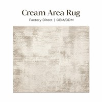 Tapis d'appoint beige chiné de qualité supérieure, texture variée, toucher doux, tapis de sol aux tons neutres pour salon moderne