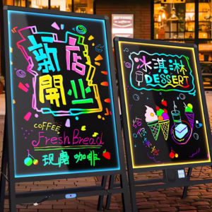 Pantalla Fluorescente, <span class=keywords><strong>Pizarra</strong></span> Electrónica, Tablero de Escritura Luminoso, Pantalla LED para Publicidad en Puestos, IP65, Aleación de Aluminio, Bajo Consumo - Product Image 5