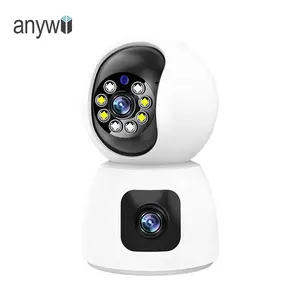 Anywii P100微型sd卡ip摄像机双镜头人脸检测婴儿监视器摄像机夜版云云台新款婴儿监视器