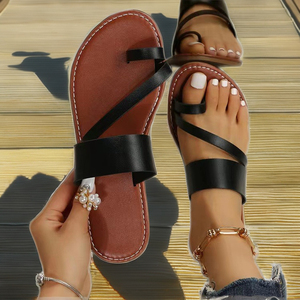 Women Large Size Fashion Sandals Comfort <strong>Wide</strong> <strong>Toe</strong> Box Summer Flat Casual <strong>Shoes</strong> - Product Image 3