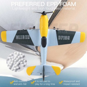 Avión <span class=keywords><strong>RC</strong></span> Z61 <span class=keywords><strong>BF109</strong></span> con Envergadura de 370 mm, 2.4 GHz, 3 Canales, Giroscopio Integrado, EPP, Planeador de Ala Fija RTF para Principiantes - Product Image 5