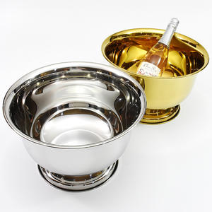 Grand seau à glace <span class=keywords><strong>9</strong></span> litres en acier inoxydable <span class=keywords><strong>champagne</strong></span> de luxe or argent Porte-bière pour la fête - Product Image 4