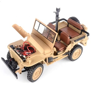 1:14 échelle 1941 mo détartreur Willys <span class=keywords><strong>4X4</strong></span> RC <span class=keywords><strong>camion</strong></span> <span class=keywords><strong>militaire</strong></span> 2.4Ghz télécommande avec treuil lumière LED accessoires pour tout Terrain amusant - Product Image 5