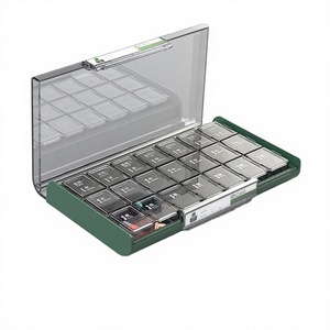 MEMOSAN Portable Large Silicone Weekly 3/4 Times <b>Pill</b> Storage Box Travel Home Use <b>Removable</b> Daily Medicine Organizer Model 8316 - Product Image 3