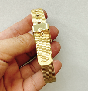 <span class=keywords><strong>Bracelet</strong></span> de Montre Maillon en Acier Inoxydable Maille Tressée Ajustable 10mm Bijoux Fins pour Hommes et Femmes Cadeau - Product Image 3