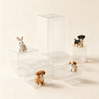 Vente directe d'usine Boîte de rangement pliable Boîte en plastique transparente jetable en PVC PET Boîte carrée pour l'emballage