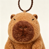 Porte-clés en peluche Chef Capybara, adorable pendentif en peluche de boulanger, breloque de sac en peluche douce de dessin animé avec chapeau et tablier, cadeau pour enfants, vente en gros